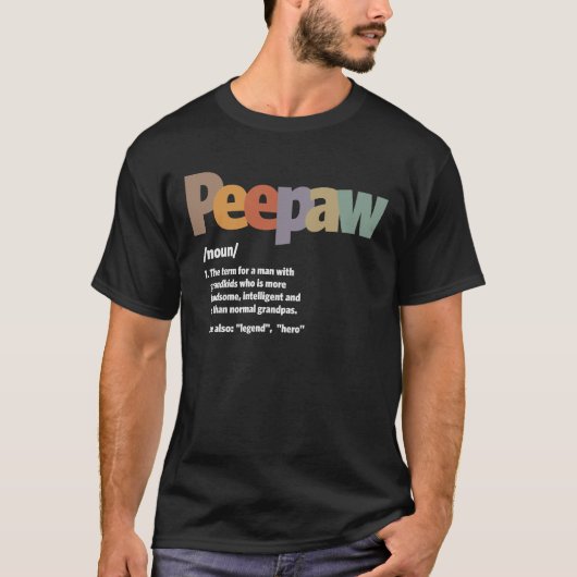 T-shirt Peepaw Définition - Drôle Fête des pères (Devant)