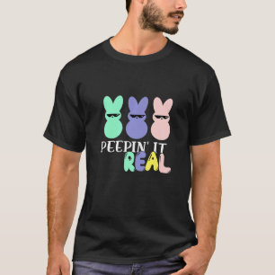T-shirt Peepin It Real Happy Joyeux Jour de Pâques Lapin C