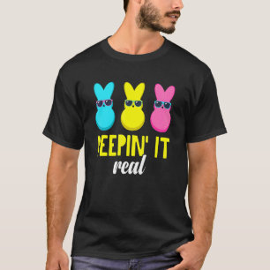 T-shirt Peepin It Vraiment Heureux Chasse Aux Oeufs De Lap