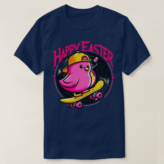 T-shirt peeps vinyle pâques (Design devant)