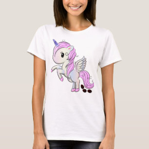 T-shirt Pégase de Pâques Unicorne Oeuf Chocolat Poop