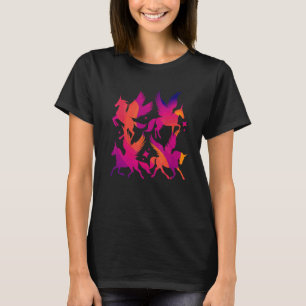 T-shirt Pégase Licornes Chevaux Créatures Mythiques Pegaso