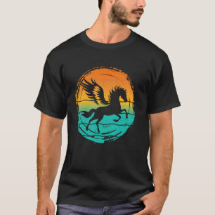 T-shirt Pégase Mythologie Grecque Ailes Cheval Étalon Vint