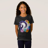 T-Shirt Pegasus Noir Floral (Devant entier)