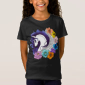 T-Shirt Pegasus Noir Floral (Devant)