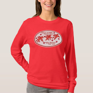 T-shirt Pegasus Posse Ruby Reunion, Deep Red Long Sleeve T