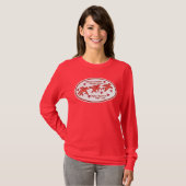 T-shirt Pegasus Posse Ruby Reunion, Deep Red Long Sleeve T (Devant entier)