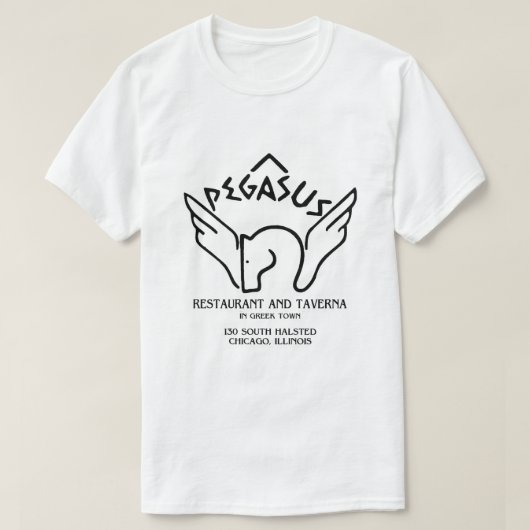 T-shirt Pegasus Restaurant and Taverna, Chicago, IL (Design devant)