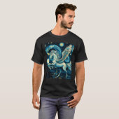 T-shirt Pegasus Sous Starry Night Sky Art Graphisme Christ (Devant entier)