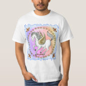 T-shirt Pegasus Unicorn en blanc (Devant)