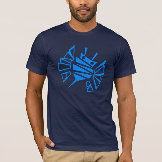 T-shirt Peigne bleu de l'abeille de Persephone (Devant)