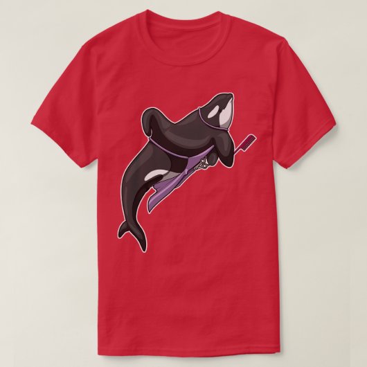 T-shirt Peigne de ciseaux Coiffeur Orca (Design devant)