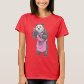 T-shirt Peigne de ciseaux de coiffeur Panda (Devant)