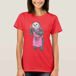 T-shirt Peigne de ciseaux de coiffeur Panda
