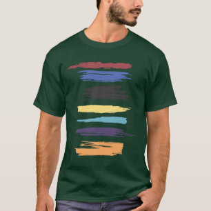 T-shirt Peignez les filets abstraits artistiques de