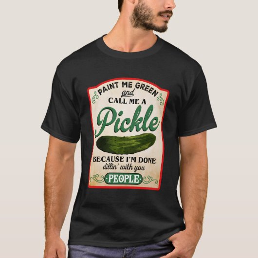 T-shirt Peignez-Moi Vert Et Appelez-Moi Une Boulette (Devant)