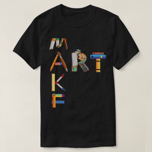 T-shirt Peindre l'artiste de l'art Palette et pinceaux pei (Design devant)