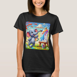 T-shirt Peindre le stress - Art Eléphant coloré