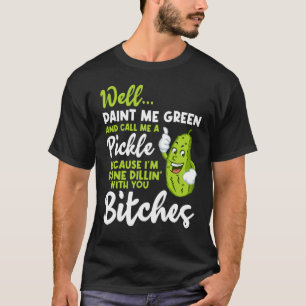 T-shirt Peins-moi vert et appelle-moi une cause de chiche