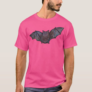 T-shirt Peint à la main Cute Kawaii Fat Bat
