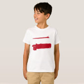T-shirt peint avec le drapeau polonais (Devant entier)