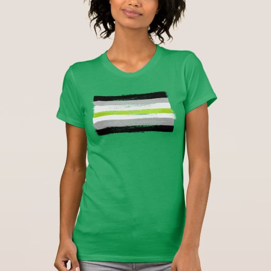 T-Shirt Peint Fierté Agender (Devant)