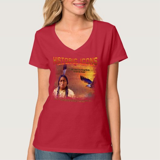 T-shirt peint par le chef Sioux Lakota (Devant)