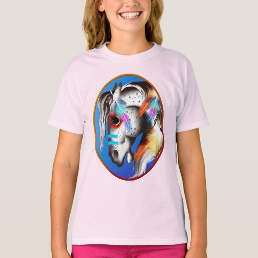 T-Shirt Peint Pony encadré (Devant)