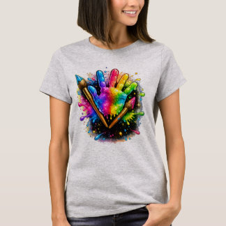 T-shirt Peintre Artiste Peinture Colorée