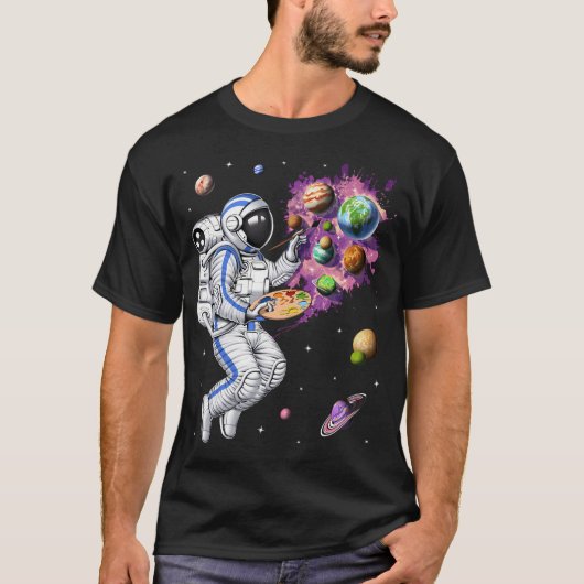 T-shirt Peintre astronaute de l'espace (Devant)