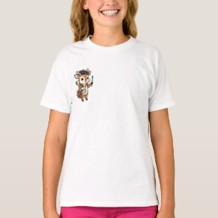 T-shirt Peintre Cerf Artistique avec Enfants au Béret