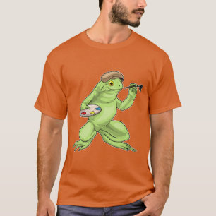 T-shirt Peintre de grenouille Peinture brosse Peinture
