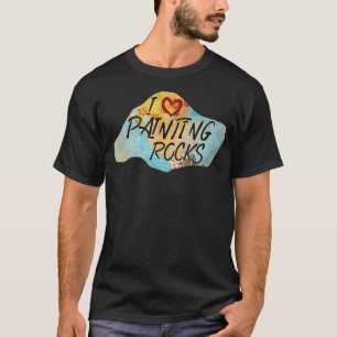 T-shirt peintre de roche drôle artiste chemise pierre pa
