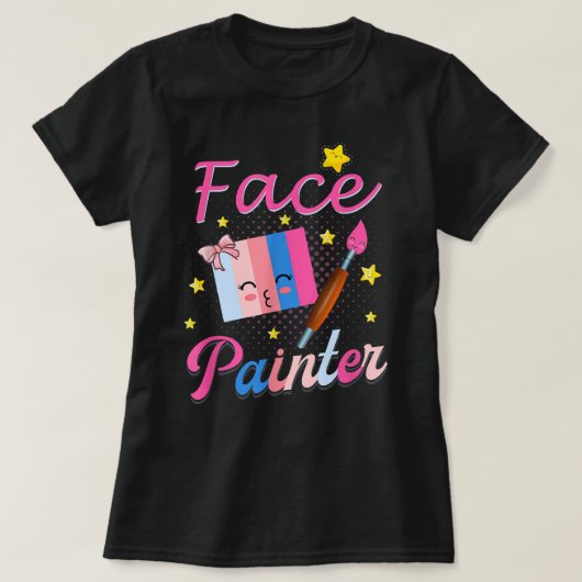 T-shirt Peintre de visage pour maquilleur (Design devant)