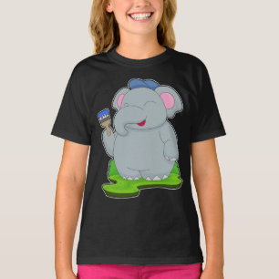 T-shirt Peintre éléphant Pinceau Peinture