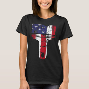T-shirt Peintre en bâtiment Décorateur Pinceau Peinture Dr
