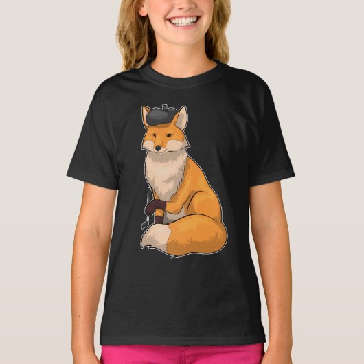T-shirt Peintre Fox Peinture pinceau Peinture (Devant)