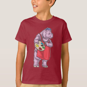 T-shirt Peintre Hippo Peinture pinceau Peinture