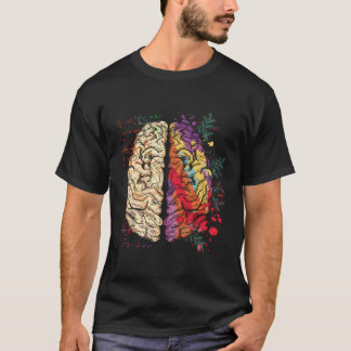 T-shirt Peintre Neuroscience Colorée Hu Cerveau