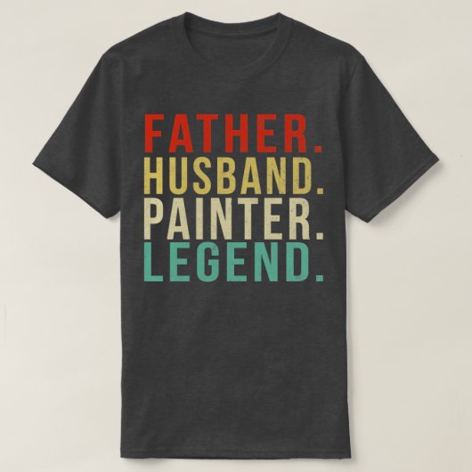 T-shirt Peintre papa Père Vintage (Design devant)