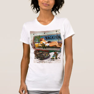 T-shirt Peintres de panneau-réclame en hiver par Stevan