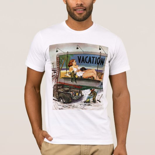 T-shirt Peintres en tableau en hiver par Stevan Dohanos (Devant)