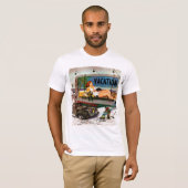 T-shirt Peintres en tableau en hiver par Stevan Dohanos (Devant entier)