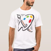 T-shirt Peintres Palette Femmes Jeunes Actifs (Devant)