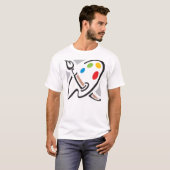 T-shirt Peintres Palette Femmes Jeunes Actifs (Devant entier)