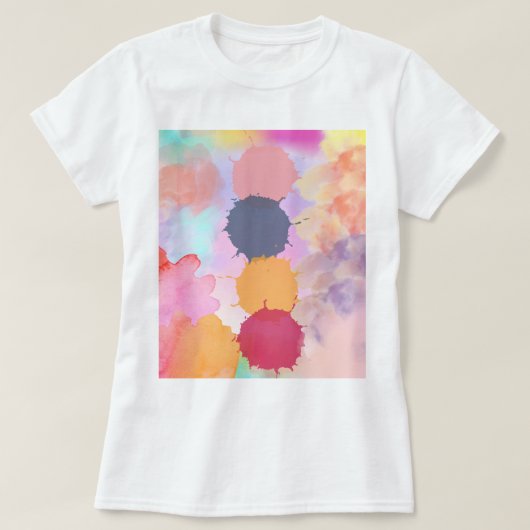 T-shirt Peinture à éclaboussures colorées (Design devant)