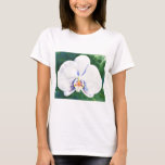 T-shirt peinture à l'aquarelle blanche sur orchidée<br><div class="desc">peinture romantique à l'aquarelle blanche de H Cooper -</div>
