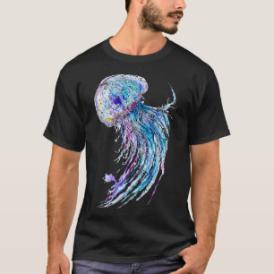 T-shirt Peinture à l'aquarelle et à l'encre de méduse