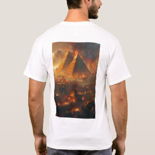 T-shirt peinture à l'huile Cityscape futuriste