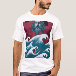 T-shirt Peinture à l'huile de Neptune Crimson